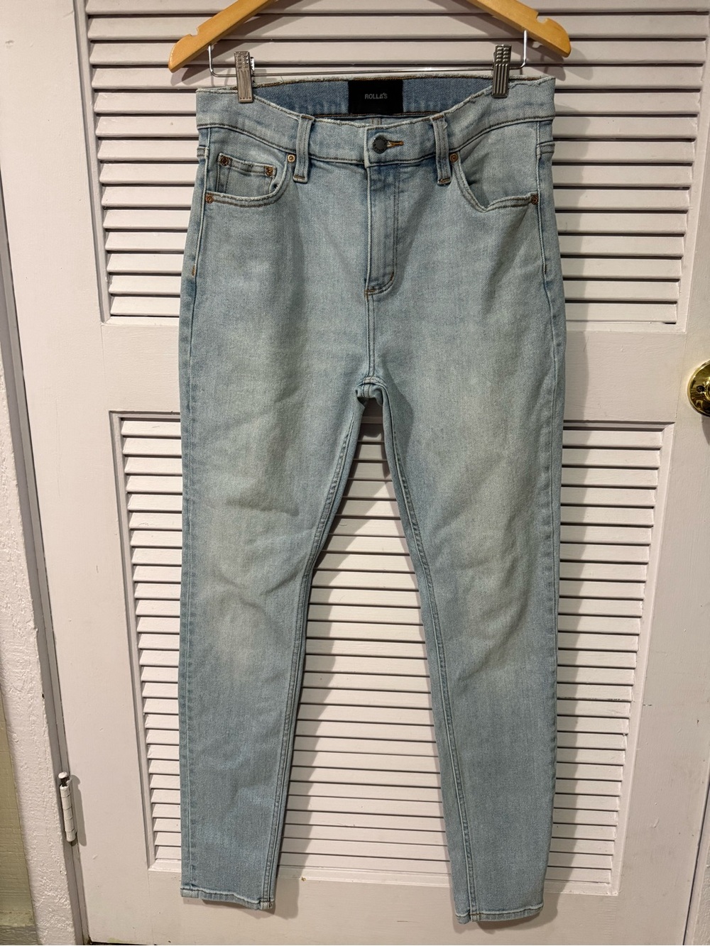 ROLLA'S Men’s Stinger Skinny Fit Jeans Light Blue 32W x 32L